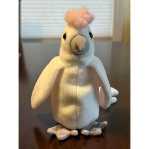 Ty Beanie Babies Collection Kuku The Cockatoo Bird White‎ 6" Clean
